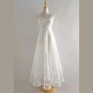 🌸Fairy Maxi Emboridery White Lace Dress🌸